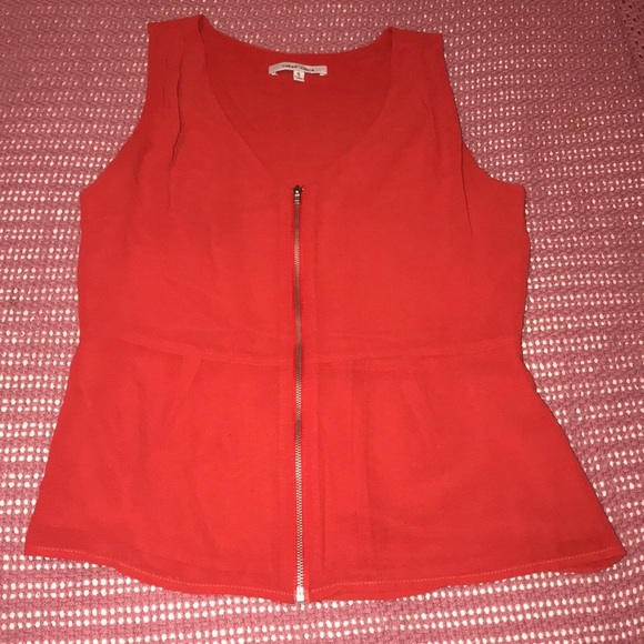 Naked Zebra Tops - Burnt orange crepe blouse